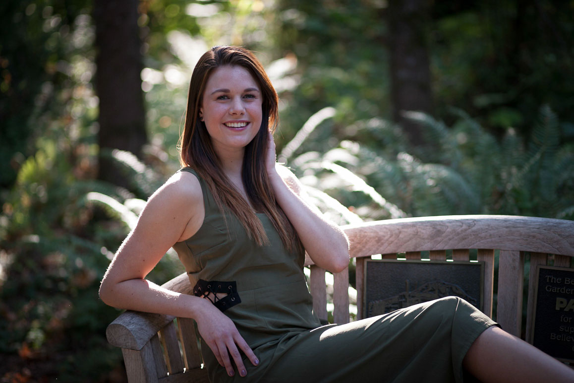 Julia, senior photo session at Bellevue Botanical Gardens